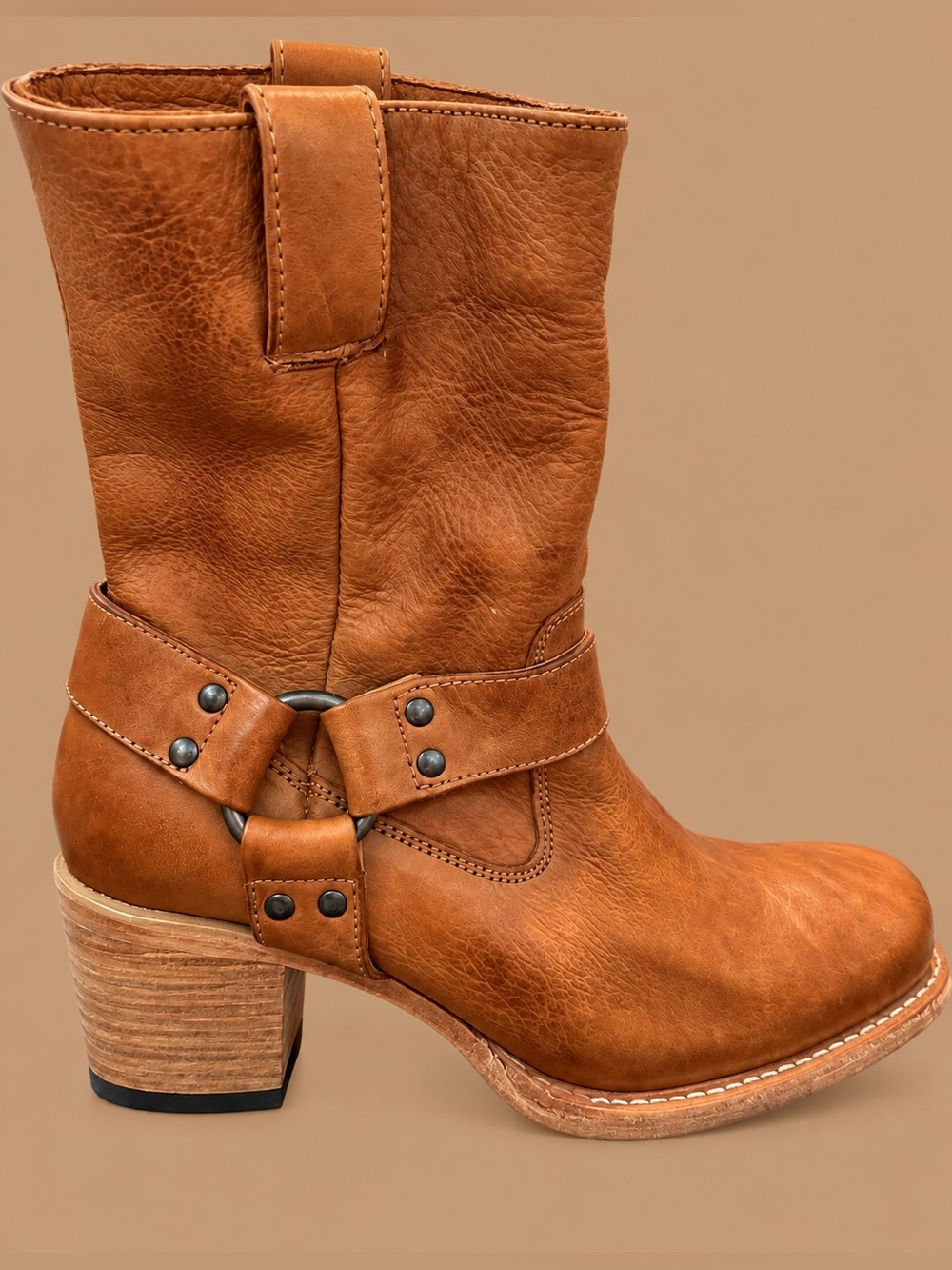 Freebird Darcy Leather Harness Western Boots Cognac Size 9 BNWOT